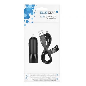 Autonabíjačka BlueStar s káblom micro USB 1A čierna