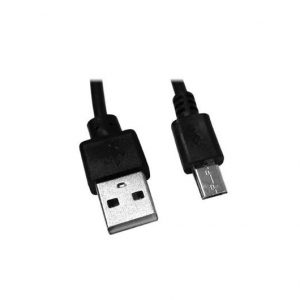 Dátový kábel micro USB 1m dlhá koncovka čierny