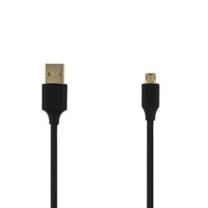 Dátový kábel micro USB 1m obojstranný čierny