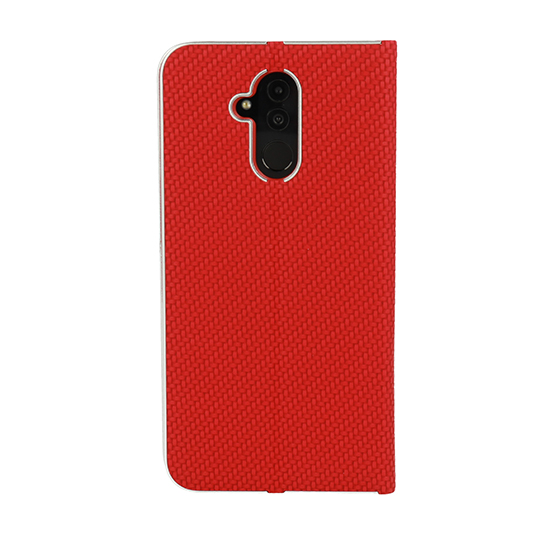 Knižkové puzdro Vennus Book CARBON - Samsung Galaxy A750/A7 2018 červené – Obrázok 2