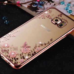 Puzdro FLOWER Samsung Galaxy A6 2018 zlato-ružové
