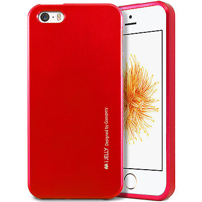 Puzdro Mercury i-Jelly iPhone 5/5S/SE červené