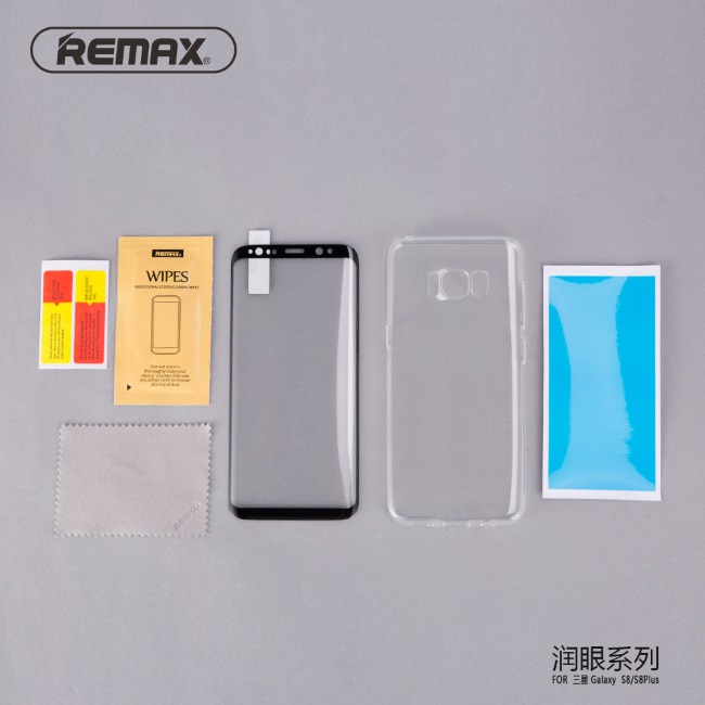 Puzdro REMAX Crystal Samsung Galaxy S8 Plus + REMAX 5D ochranné tvrdené sklo čierne #00000483 – Obrázok 2