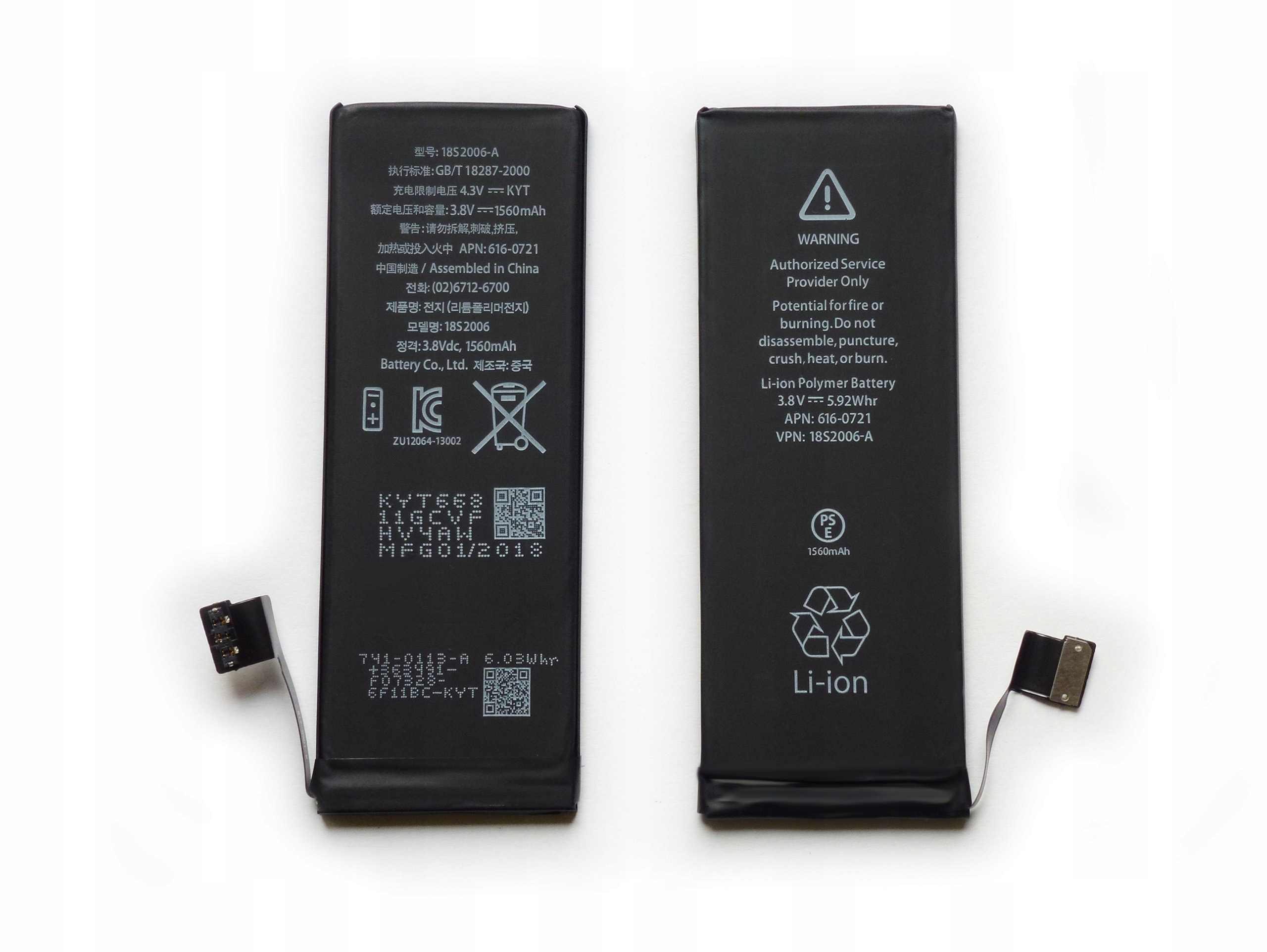 Batéria Apple iPhone 5S 1560 mAh APN 616-0721 (bulk)