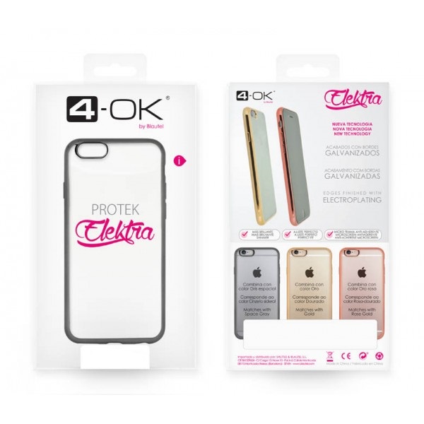 Puzdro 4-OK Elektra iPhone 5/5S/SE šedý rám