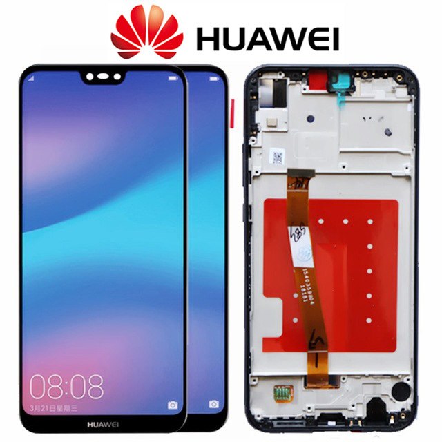 Huawei P20 Lite (ANE-L21) - LCD displej a dotyková plocha s rámom OEM čierny
