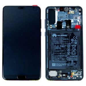 Huawei P20 Pro (CLT-L09) - Originál LCD displej a dotyková plocha s rámom + batéria čierny (Service Pack)