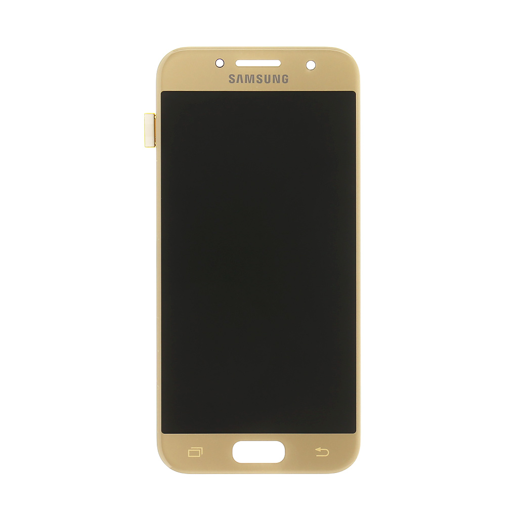Samsung Galaxy A3 2017 (A320) - Originál LCD displej a dotyková plocha zlatý (Service Pack)