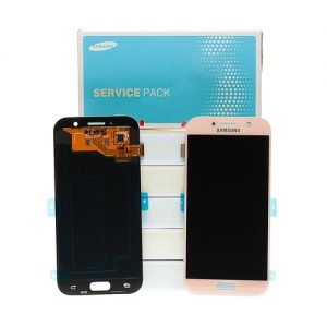 Samsung Galaxy A5 2017 (A520) - Originál LCD displej a dotyková plocha ružový (Service Pack)