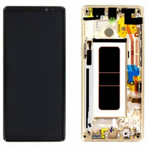 Samsung Galaxy Note 8 (N950F) - Originál LCD displej a dotyková plocha s rámom zlatý (Service Pack)