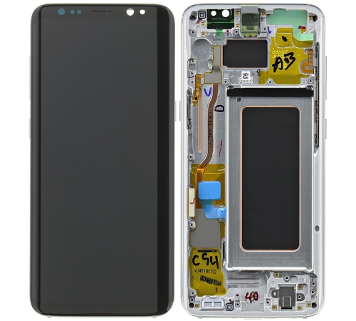 Samsung Galaxy S8 (G950F) - Originál LCD displej a dotyková plocha s rámom strieborný (Service Pack)