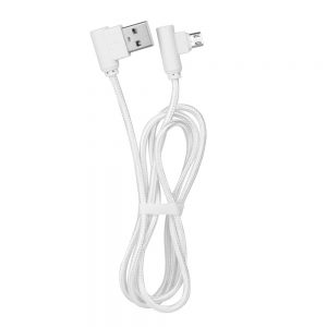 Dátový kábel micro USB 90° 1m biely
