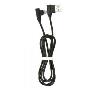 Dátový kábel micro USB 90° 1m čierny