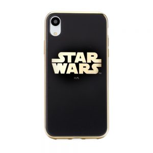 Puzdro Disney STAR WARS iPhone X/XS Luxury Chrome 002 čierno-zlaté
