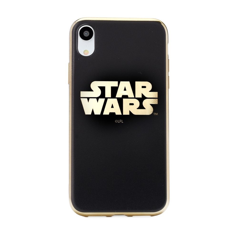 Puzdro Disney STAR WARS iPhone X/XS Luxury Chrome 002 čierno-zlaté