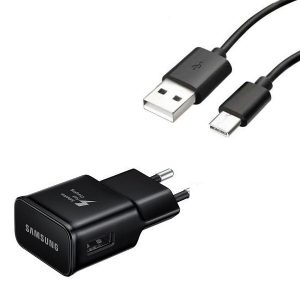 Sieťová nabíjačka Samsung Type C  EP-TA20EBE + EP-DG950CBE čierna