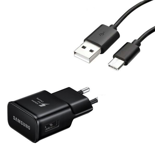 Sieťová nabíjačka Samsung Type C EP-TA20EBE + EP-DG950CBE čierna