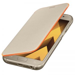 Knižkové puzdro Samsung Galaxy A3 2017 Neon Flip EF-FA320PFE zlaté