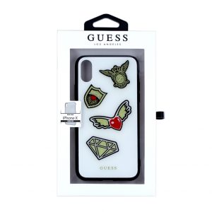 Puzdro Guess Iconic TPU Case iPhone X/XS biele