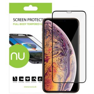 NUVO 5D ochranné tvrdené sklo - iPhone XR/11 čierne #00001342