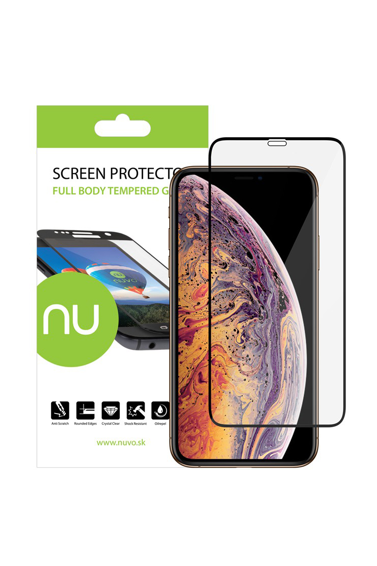 NUVO 5D ochranné tvrdené sklo - iPhone XR/11 čierne #00001342