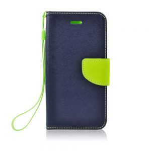 Knižkové puzdro Fancy Book - Xiaomi Redmi Note 7 modro-limetkové