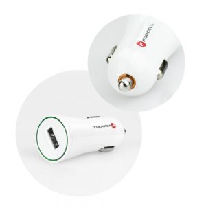 Autonabíjačka Forcell 2,4A s funkciou Quick Charge 3.0 biela