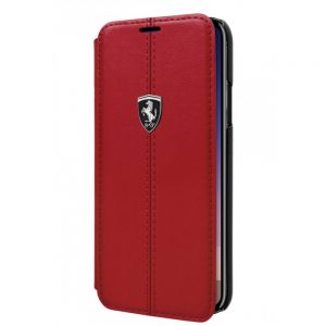 Knižkové puzdro Ferrari Heritage Samsung Galaxy S9 Plus červené