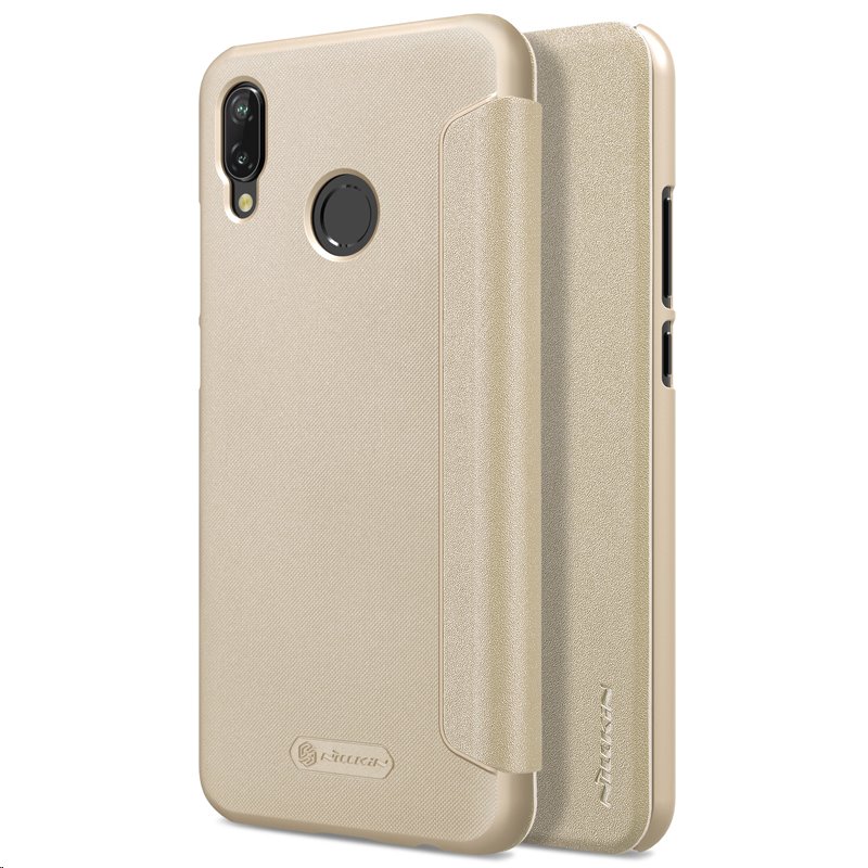 Knižkové puzdro NILLKIN Sparkle Folio - Huawei P20 Lite zlaté – Obrázok 2