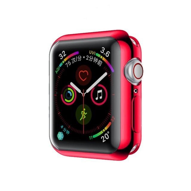 KINGMAS puzdro 360 Slim Apple Watch Series 4/5/6/SE 40mm červený rám CA00058E