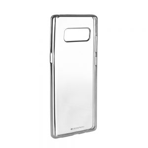 Puzdro Mercury Jelly Ring 2 - Samsung Galaxy Note 8 strieborný rám