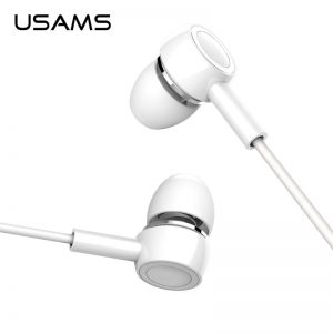 Slúchadlá USAMS EP-12 Stereo Headset 3,5mm Jack biele