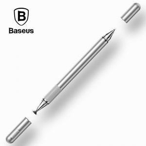 Kapacitné dotykové pero BASEUS Household Pen 2v1 strieborné