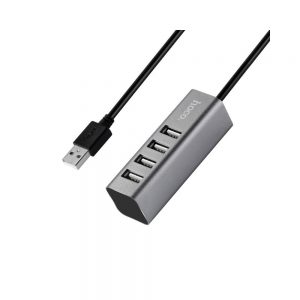 Rozbočovač HOCO HB1 4x USB HUB strieborný