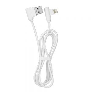 Dátový kábel Lightning iPhone 90° 1m biely