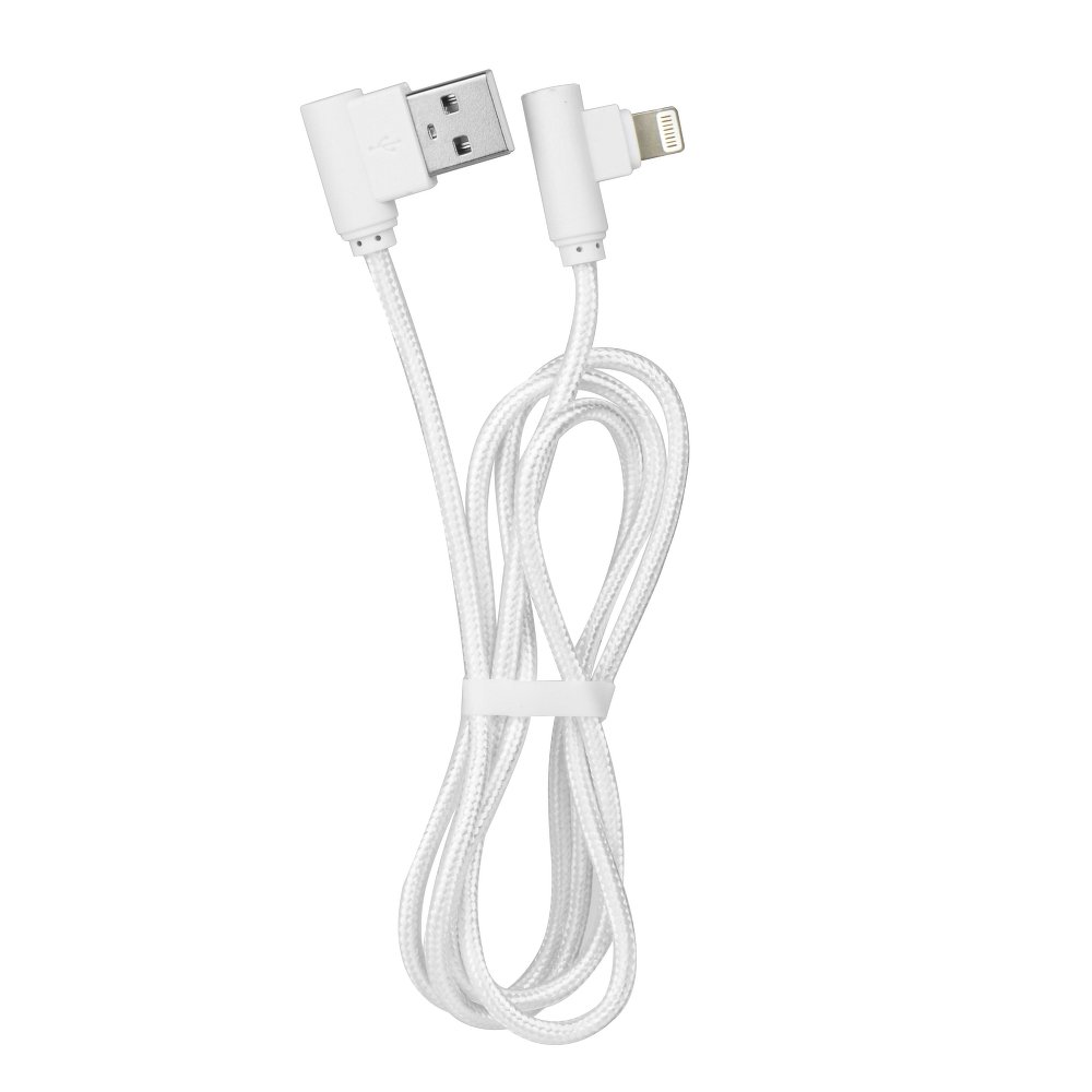 Dátový kábel Lightning iPhone 90° 1m biely