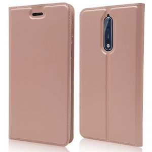 Knižkové puzdro Luxury Wallet – Nokia 5 svetlo-ružové