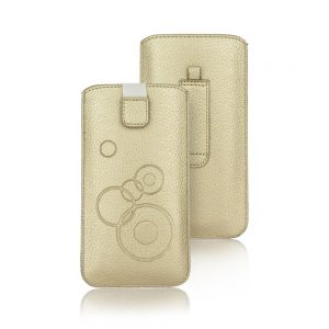 Nasúvacie puzdro Forcell Deko – iPhone X/XS zlaté