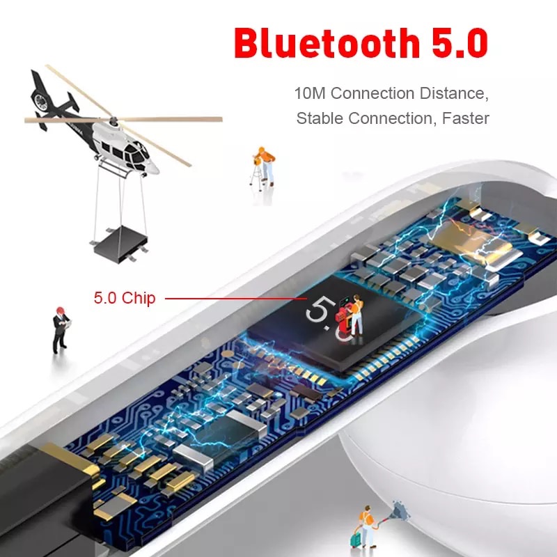 Slúchadlá Bluetooth i12 TWS Power Bank čierne – Obrázok 5