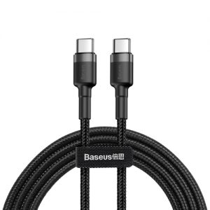 Dátový kábel BASEUS 2x Type C s podporou QC 3.0 - 2m čierny