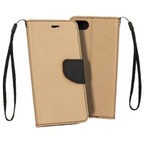 Knižkové puzdro Fancy Book - Samsung Galaxy A80 zlato-čierne