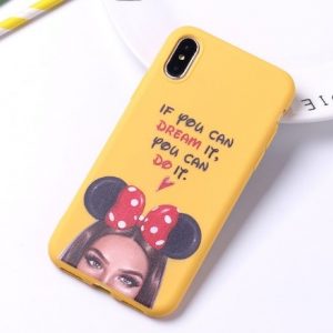 Fashion puzdro Candy "If you can dream it, you can do it" iPhone XR žlté