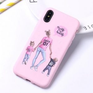 Fashion puzdro Candy "Mom life is the best life" iPhone 6/6S svetlo-ružové