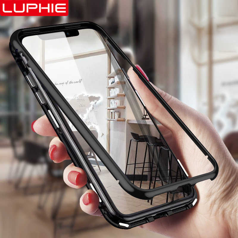Puzdro Luphie Aurora Magnet iPhone 7/8/SE 2020 červeno-čierne – Obrázok 3