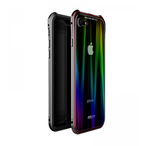 Puzdro Luphie Aurora Magnet iPhone X čierno-fialové