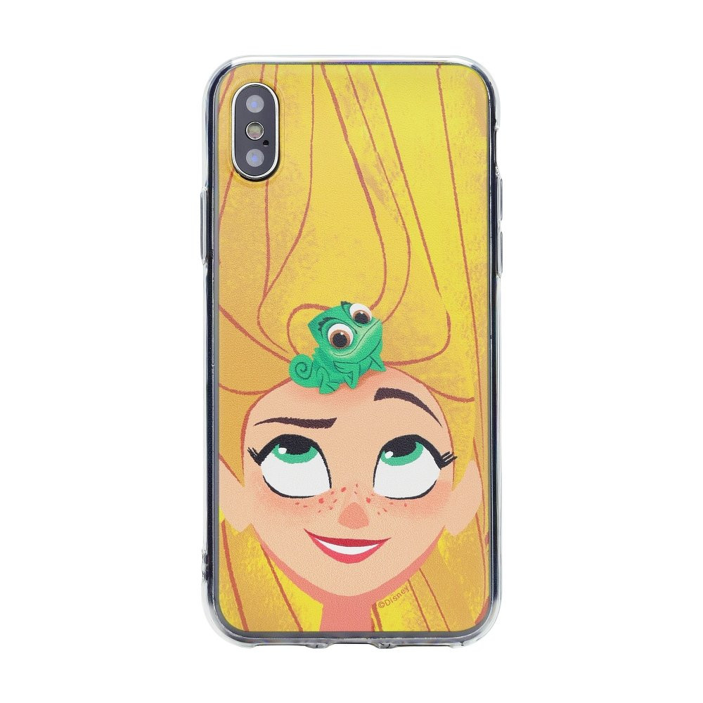 Puzdro Disney Rapunzel a Pascal 001 iPhone X/XS žlté