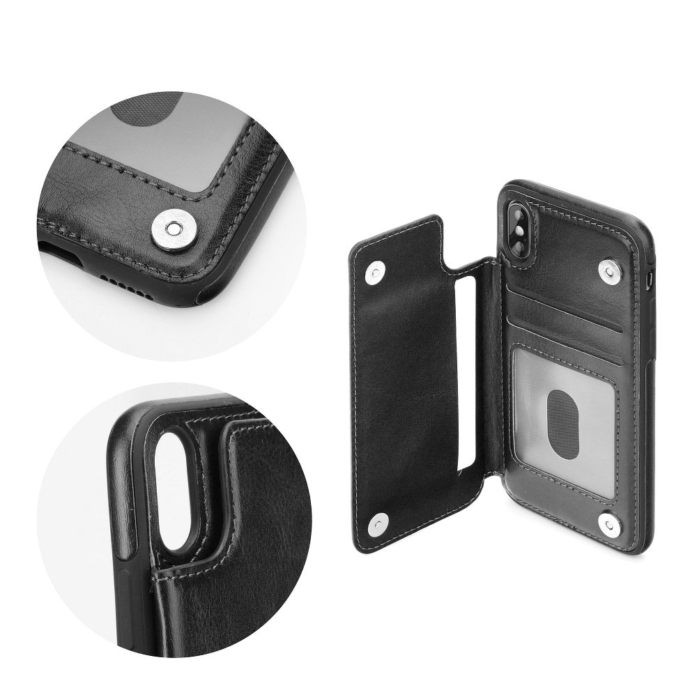 Puzdro Forcell Wallet Case - iPhone XS Max čierne – Obrázok 3