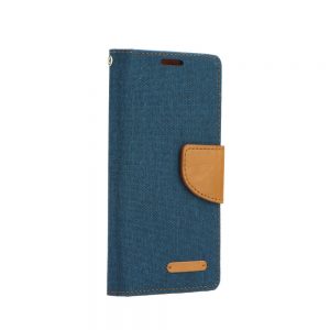 Knižkové puzdro Canvas Book – Huawei P30 Lite modro-hnedé