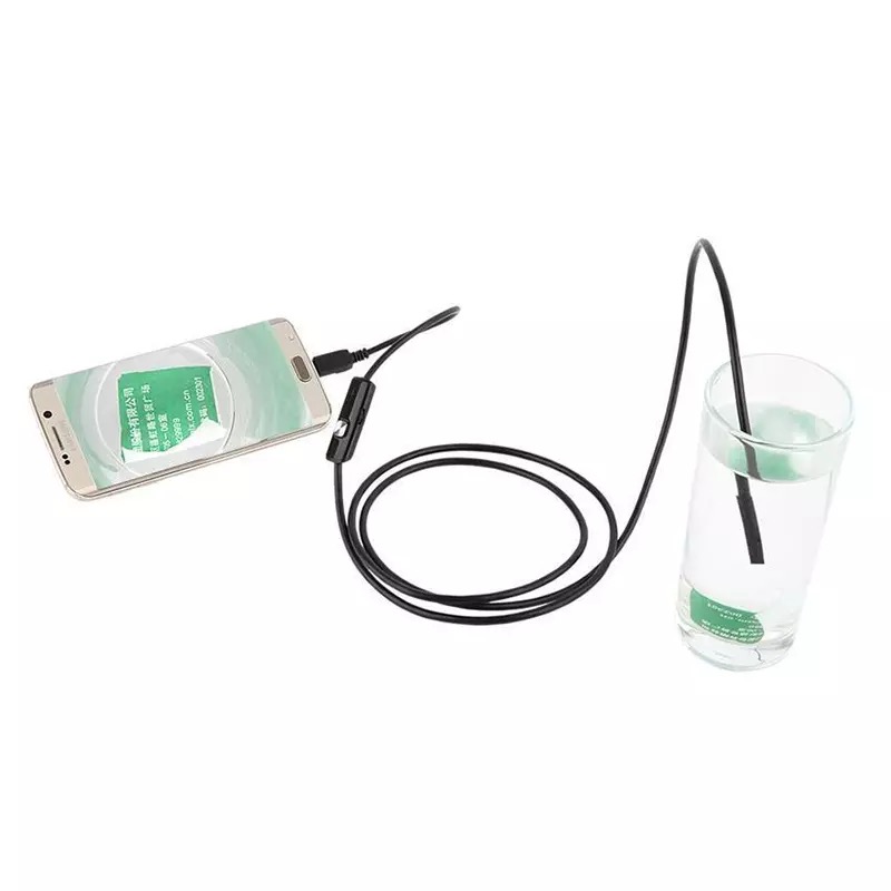 Endoskopová Waterproof kamera micro USB pre Android a PC s príslušenstvom 2m čierna – Obrázok 2