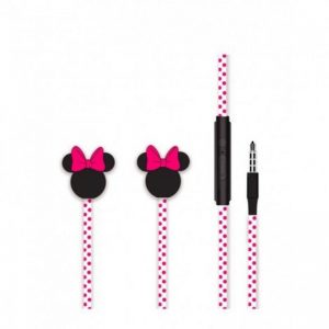 Slúchadlá Disney Minnie 3D Stereo 3,5mm Jack ružové-čierne
